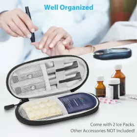 Medmax 680660657235 Insulin Cooler Travel Case With 2 Ice Packs - Portable Water Resistant Insula #3