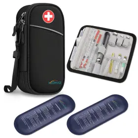 Thmab05eu Medmax Insulin Cooler Travel Case With 2 Ice Pack Water Resistant Insulated Diabeti