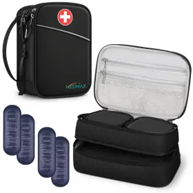 Thmab06eu Medmax Insulin Cooler Travel Case With 4 Ice Packs Double-layer Water Resistant Ins