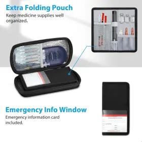 Thmab22eu Medmax Hard Shell Insulin Cooler Travel Case With 2 Ice Pack Shock Absorption Insul #3