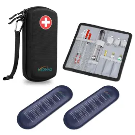 Thmab22eu Medmax Hard Shell Insulin Cooler Travel Case With 2 Ice Pack Shock Absorption Insul
