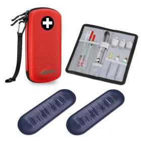 Thmab60eu Medmax Hard Shell Insulin Cooler Travel Case With 2 Ice Pack Shock Absorption Insul