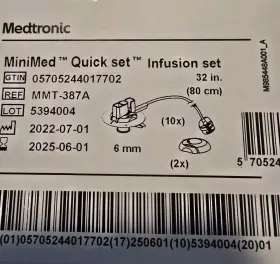 Medtronic 705244017702 Medtronics Minimed Quick Set #3