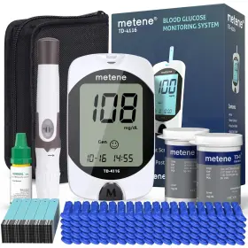 Td-4116 Metene 850009854001 Blood Glucose Monitor Kit 100 Glucometer Strips