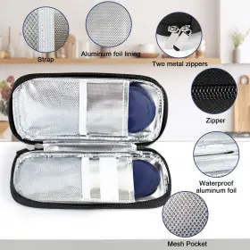 Metene 850063675291 Insulin Cooler Travel Case With 2 Biogel Ice Packs For Extende #3