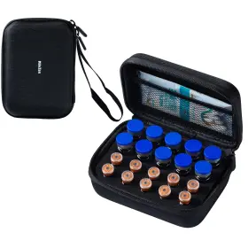 Milozen 799849706807 Peptide Case For 1-3ml Vials And Insulin Vial 20 Slots Black