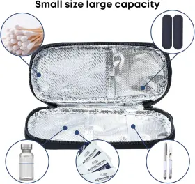 Mosla Bag01 Insulin Cooler Travel Case With 2 Reusable Ice Packs For Pen Porta #3