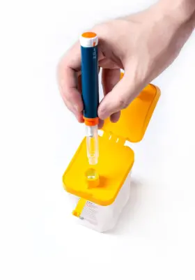 Mm0.78132 Moyite Travel Sharps Container Are Designed For Diabetic Insulin Pen Needles