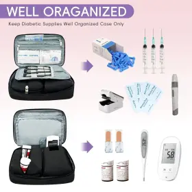 Gm01 Nenyx Nyx Bk Portable Diabetic Supplies Bag For Glucose Meter Medication And Other Diabet #2