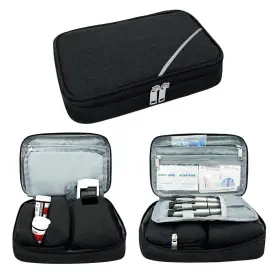 Gm01 Nenyx Nyx Bk Portable Diabetic Supplies Bag For Glucose Meter Medication And Other Diabet