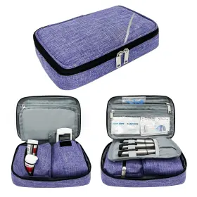 Gm01 Nenyx Nyx Pu Portable Diabetic Supplies Bag For Glucose Meter Medication And Other Diabet