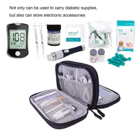 Nobrim 614158063123 Diabetic Supplies Storage Bag Organizer Travel Case For Glucose Meter Insuli #2