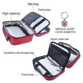 Nooneast 726972337486 Insulin Cooler Travel Case Diabetic Medication Bag Diabetes Organize M #3