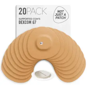 Dexg7bg Not Just A Patch Dexcom G7 Cgm Patches Adhesive Cover Beige 20 Pack
