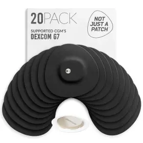 Dexg7bk Not Just A Patch Dexcom G7 Cgm Patches Adhesive Cover Black 20 Pack