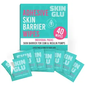 Not Just A Patch Skin-glu-barrier-40 Skin Glu 40 Pack Cgm Barrier Wipes - Less Reactions And Stickier