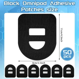 Nuanchu 313091871863 50 Pieces Adhesive Patches Compatible With Omnipod Shower Waterproof Pre #2