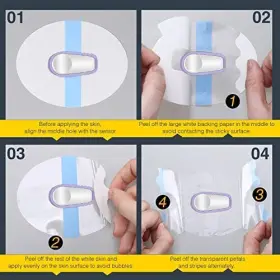 Hl2615 Nuanchu 100 Pieces Shower Waterproof Patch Transparent Adhesive Blue #3