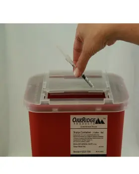 0320-1500 Oakridge Products Sharps Container 1 Red #3