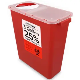 Oakridge Products 1105777 Large Sharps Container For Home Use And Medium Red