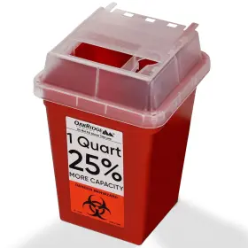 8542028548 Oakridge Products Sharps Container For Home Use And Professional 1 Quart Red