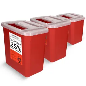 Shp-1 Oakridge Products Large Sharps Container For Home Use And 2 Gallons Red