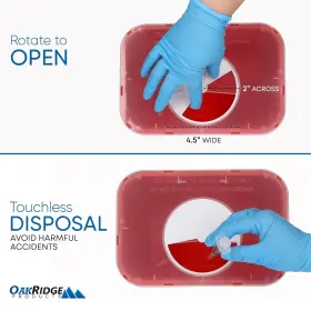 Oakridge Products Shp-2galr-2pk Large Sharps Container For Home Use And Medium Red #3