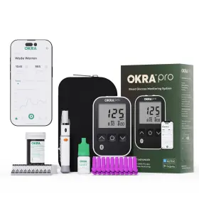 Infm001lf Okra Pro Blood Sugar Monitor Kit 5s Fast Glucose Results No Coding Strip