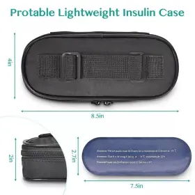 Olaismln 755621918622 Insulin Cooler Travel Case Medicine Carrying With 2 Tsa Approved Ice Packs #2