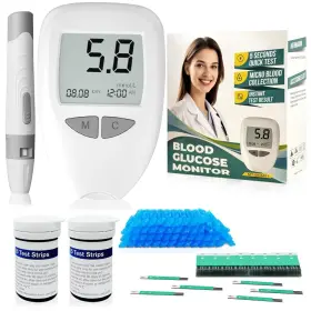 Omron 073796997212 Blood Glucose Monitor Kit Sugar High Accuracy 50 Test Strips
