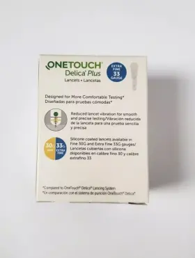 00812608030019 Onetouch Delica Plus Lancets - Extra Fine 33 Gauge 1 Box Of 100 Exp. 02/2027 #2