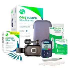 Onetouch 353885012775 Ultra Plus Flex Value Diabetes Testing Kit Blood Sugar Test