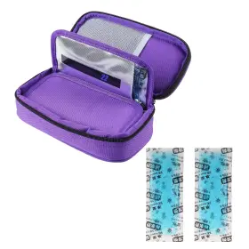 4332579302 Parateck Temperature Display Medical Travel Cooler Bag With Ice Gel Insulin Cooling Ca