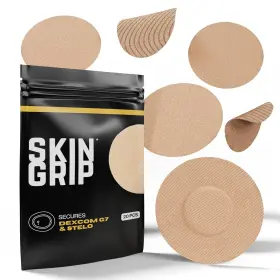 Parkom Llc 850033457339 Skin Grip 20 Pack Dexcom G7 And Stelo Adhesive Patches Waterproof Tan Cgm Covers