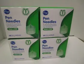Pro Comfort 041260007781 Kroger Pen Needles 32g 4mm 100/box Disposable Lot Of 4 New Exp 02-2029