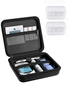 Procase Pc-08367153 Diabetes Travel Case Portable Diabetic Blood Sugar Test Kit Black