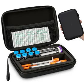 Qunclay Wv-qunclay-5570 Peptide Case For Fridge 8x3ml 1x30ml Vial Storage Portable Travel