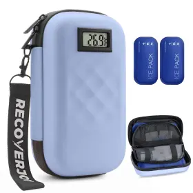 Az-2415blue Recoverjoy Tsa Approved Insulin Cooler Travel Case Diabetic Medication Bag With Thermome