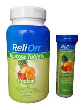 43305-1792 Reli On Relion Glucose Tablets Fruit Punch Flavor 50 Count Chewable Dietary Supplement