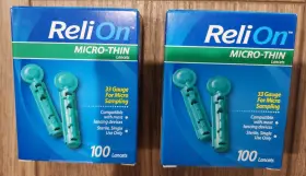 006133ro Relion 33g Micro-thin Lancets 100-ct 10/2027 Compatible/most Devices Pk2 T 200c