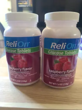 Relion 681131240567 2 Lotrelion Raspberry Glucose Tablets 100 Count Bb 06/2025