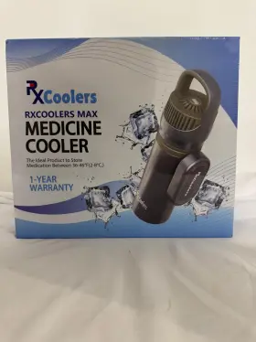 Rxcoolers 198715480047 Max Auto Shut Off Medicine Travel Cooler Tsa Approved Insulin