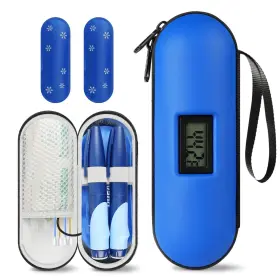 Sarlar 713924142335 Compact Insulin Cooler Hard Travel Case With Digital Thermometer Tsa Approved