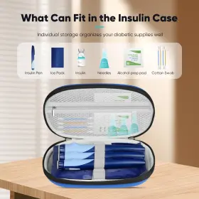 Sarlar 713924142342 Insulin Cooler Hard Travel Case Diabetes Medication With Digital Ther #3