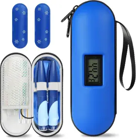 Sarlar 744759759788 Compact Insulin Cooler Hard Travel Case With Digital Thermometer Tsa