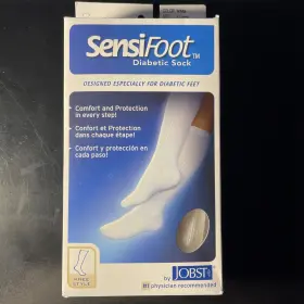 10832 Sensifoot Diabetic Sock Comfort And Protection X-large White Knee Style New Nib