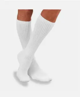 110832 Sensifoot Diabetic Sock Medium Knee High - White 18pair New In Box