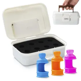 Sijidou 029082759934 Vial Storage Case For Insulin Fridge Holder Organizer 8-slot White