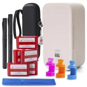 Sijidou 029082759958 Diabetic Supplies Home Organizer Kit Lockbox With Code For Fridge Storage T