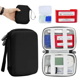 Sijidou 085353395867 Hard Shell Diabetic Supplies Bag Case Used For Carrying G